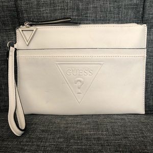 Guess White Wristlet